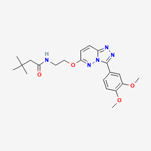 N-(2-((3-(3,4-dimethoxyphenyl)-[1,2,4]triazolo[4,3-b]pyridazin-6-yl)oxy)ethyl)-3,3-dimethylbutanamide