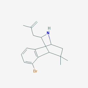 molecular formula C17H22BrN B320615 5-Bromo-3,3-dimethyl-9-(2-methylprop-2-en-1-yl)-1,2,3,4-tetrahydro-1,4-(epiminomethano)naphthalene 