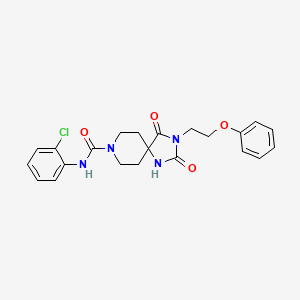 N-(2-chlorophenyl)-2,4-dioxo-3-(2-phenoxyethyl)-1,3,8-triazaspiro[4.5]decane-8-carboxamide