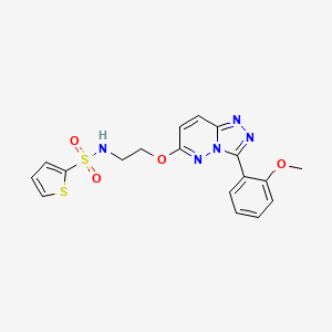 molecular formula C18H17N5O4S2 B3206184 N-(2-((3-(2-methoxyphenyl)-[1,2,4]triazolo[4,3-b]pyridazin-6-yl)oxy)ethyl)thiophene-2-sulfonamide CAS No. 1040665-54-0