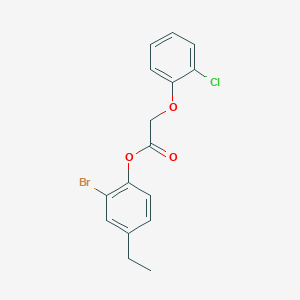 molecular formula C16H14BrClO3 B320619 2-Bromo-4-ethylphenyl (2-chlorophenoxy)acetate 