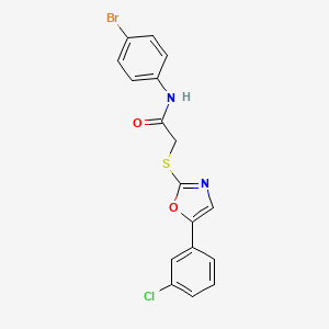 N-(4-bromophenyl)-2-((5-(3-chlorophenyl)oxazol-2-yl)thio)acetamide