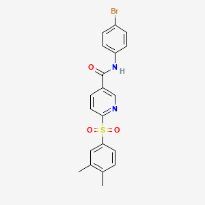N-(4-bromophenyl)-6-((3,4-dimethylphenyl)sulfonyl)nicotinamide
