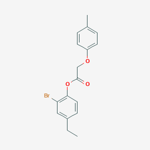 molecular formula C17H17BrO3 B320621 2-Bromo-4-ethylphenyl (4-methylphenoxy)acetate 