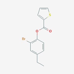 molecular formula C13H11BrO2S B320624 2-Bromo-4-ethylphenyl thiophene-2-carboxylate 