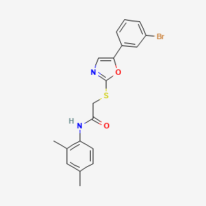 2-((5-(3-bromophenyl)oxazol-2-yl)thio)-N-(2,4-dimethylphenyl)acetamide