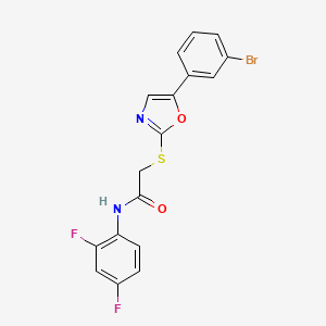 molecular formula C17H11BrF2N2O2S B3206254 2-((5-(3-bromophenyl)oxazol-2-yl)thio)-N-(2,4-difluorophenyl)acetamide CAS No. 1040666-62-3