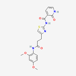 molecular formula C20H20N4O5S B3206311 N-(4-(3-((2,4-dimethoxyphenyl)amino)-3-oxopropyl)thiazol-2-yl)-2-oxo-1,2-dihydropyridine-3-carboxamide CAS No. 1040667-45-5