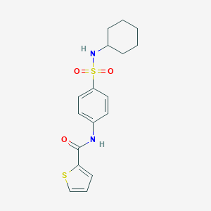 molecular formula C17H20N2O3S2 B320633 N-[4-(cyclohexylsulfamoyl)phenyl]thiophene-2-carboxamide 