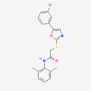 2-((5-(3-bromophenyl)oxazol-2-yl)thio)-N-(2,6-dimethylphenyl)acetamide