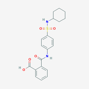 molecular formula C20H22N2O5S B320637 2-({4-[(Cyclohexylamino)sulfonyl]anilino}carbonyl)benzoic acid 