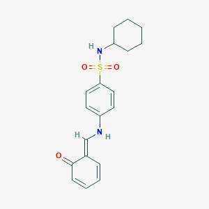 N-cyclohexyl-4-[[(E)-(6-oxocyclohexa-2,4-dien-1-ylidene)methyl]amino]benzenesulfonamide