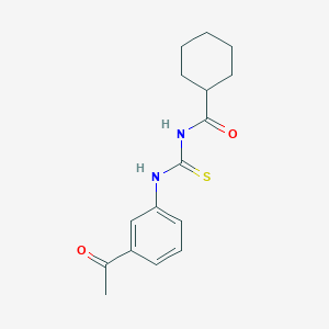 molecular formula C16H20N2O2S B320650 N-[(3-acetylphenyl)carbamothioyl]cyclohexanecarboxamide 