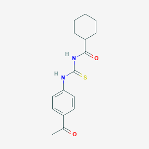 molecular formula C16H20N2O2S B320651 N-[(4-acetylphenyl)carbamothioyl]cyclohexanecarboxamide 