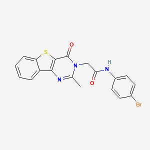 molecular formula C19H14BrN3O2S B3206519 N-(4-bromophenyl)-2-(2-methyl-4-oxo[1]benzothieno[3,2-d]pyrimidin-3(4H)-yl)acetamide CAS No. 1040669-93-9