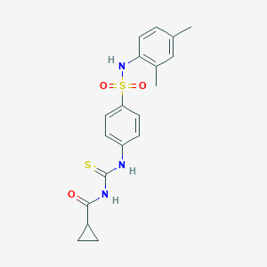 N-({4-[(2,4-dimethylphenyl)sulfamoyl]phenyl}carbamothioyl)cyclopropanecarboxamide