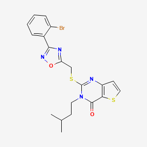 2-(((3-(2-bromophenyl)-1,2,4-oxadiazol-5-yl)methyl)thio)-3-isopentylthieno[3,2-d]pyrimidin-4(3H)-one