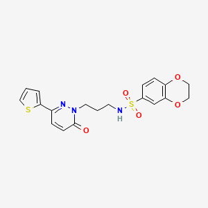 N-(3-(6-oxo-3-(thiophen-2-yl)pyridazin-1(6H)-yl)propyl)-2,3-dihydrobenzo[b][1,4]dioxine-6-sulfonamide