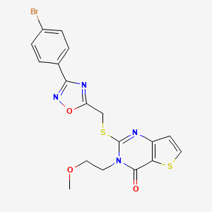 2-(((3-(4-bromophenyl)-1,2,4-oxadiazol-5-yl)methyl)thio)-3-(2-methoxyethyl)thieno[3,2-d]pyrimidin-4(3H)-one