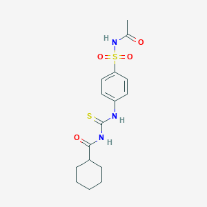 N-{[4-(acetylsulfamoyl)phenyl]carbamothioyl}cyclohexanecarboxamide