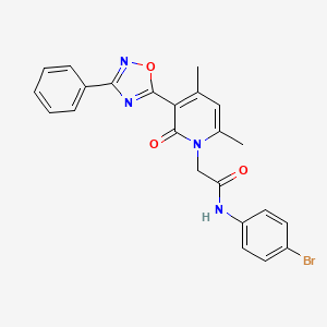 N-(4-bromophenyl)-2-(4,6-dimethyl-2-oxo-3-(3-phenyl-1,2,4-oxadiazol-5-yl)pyridin-1(2H)-yl)acetamide
