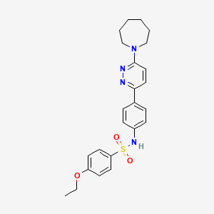 molecular formula C24H28N4O3S B3206674 N-(4-(6-(azepan-1-yl)pyridazin-3-yl)phenyl)-4-ethoxybenzenesulfonamide CAS No. 1040671-56-4