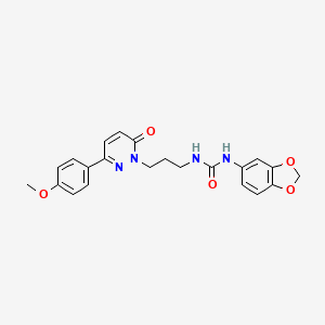 1-(benzo[d][1,3]dioxol-5-yl)-3-(3-(3-(4-methoxyphenyl)-6-oxopyridazin-1(6H)-yl)propyl)urea