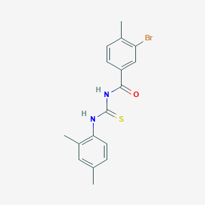 molecular formula C17H17BrN2OS B320672 3-bromo-N-[(2,4-dimethylphenyl)carbamothioyl]-4-methylbenzamide 