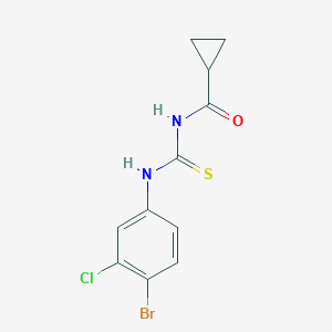 molecular formula C11H10BrClN2OS B320673 N-[(4-bromo-3-chlorophenyl)carbamothioyl]cyclopropanecarboxamide 