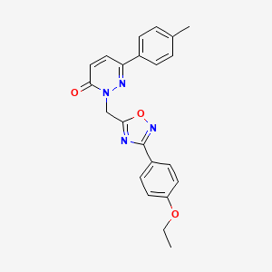 molecular formula C22H20N4O3 B3206730 2-((3-(4-ethoxyphenyl)-1,2,4-oxadiazol-5-yl)methyl)-6-(p-tolyl)pyridazin-3(2H)-one CAS No. 1040672-26-1