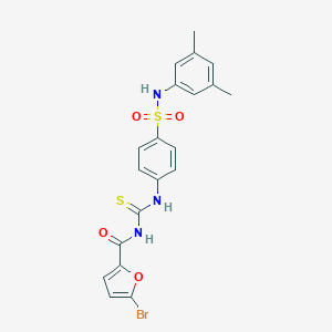 molecular formula C20H18BrN3O4S2 B320682 5-bromo-N-[[4-[(3,5-dimethylphenyl)sulfamoyl]anilino]-sulfanylidenemethyl]-2-furancarboxamide 