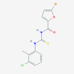 molecular formula C13H10BrClN2O2S B320693 5-bromo-N-[(3-chloro-2-methylphenyl)carbamothioyl]furan-2-carboxamide 
