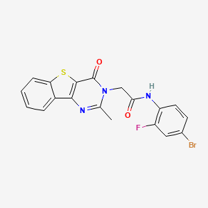 molecular formula C19H13BrFN3O2S B3206975 N-(4-bromo-2-fluorophenyl)-2-(2-methyl-4-oxo[1]benzothieno[3,2-d]pyrimidin-3(4H)-yl)acetamide CAS No. 1040678-19-0