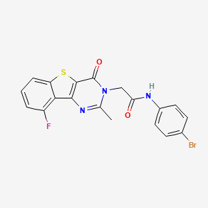 molecular formula C19H13BrFN3O2S B3207045 N-(4-bromophenyl)-2-(9-fluoro-2-methyl-4-oxo[1]benzothieno[3,2-d]pyrimidin-3(4H)-yl)acetamide CAS No. 1040678-88-3