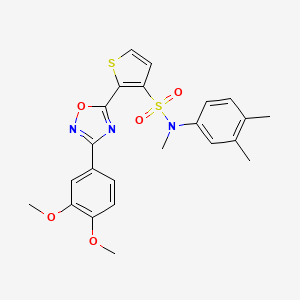 2-[3-(3,4-dimethoxyphenyl)-1,2,4-oxadiazol-5-yl]-N-(3,4-dimethylphenyl)-N-methylthiophene-3-sulfonamide
