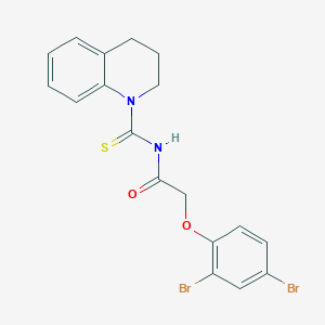 molecular formula C18H16Br2N2O2S B320711 2-(2,4-dibromophenoxy)-N-(3,4-dihydro-1(2H)-quinolinylcarbothioyl)acetamide 