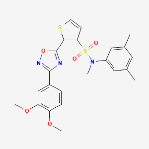 2-[3-(3,4-dimethoxyphenyl)-1,2,4-oxadiazol-5-yl]-N-(3,5-dimethylphenyl)-N-methylthiophene-3-sulfonamide