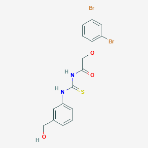 2-(2,4-dibromophenoxy)-N-[[3-(hydroxymethyl)anilino]-sulfanylidenemethyl]acetamide