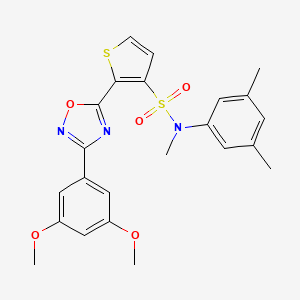 2-[3-(3,5-dimethoxyphenyl)-1,2,4-oxadiazol-5-yl]-N-(3,5-dimethylphenyl)-N-methylthiophene-3-sulfonamide