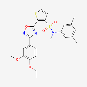 N-(3,5-dimethylphenyl)-2-[3-(4-ethoxy-3-methoxyphenyl)-1,2,4-oxadiazol-5-yl]-N-methylthiophene-3-sulfonamide