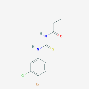 molecular formula C11H12BrClN2OS B320714 N-[(4-bromo-3-chlorophenyl)carbamothioyl]butanamide 