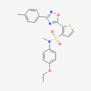 N-(4-ethoxyphenyl)-N-methyl-2-[3-(4-methylphenyl)-1,2,4-oxadiazol-5-yl]thiophene-3-sulfonamide