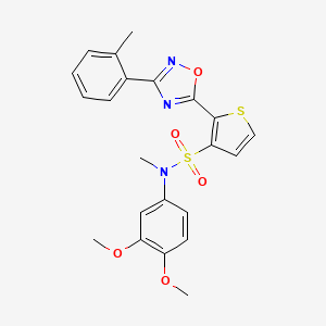 N-(3,4-dimethoxyphenyl)-N-methyl-2-[3-(2-methylphenyl)-1,2,4-oxadiazol-5-yl]thiophene-3-sulfonamide