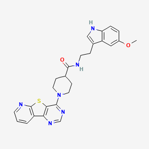 N-(2-(5-methoxy-1H-indol-3-yl)ethyl)-1-(pyrido[3',2':4,5]thieno[3,2-d]pyrimidin-4-yl)piperidine-4-carboxamide