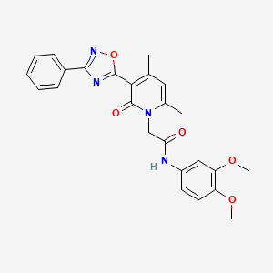 N-(3,4-dimethoxyphenyl)-2-(4,6-dimethyl-2-oxo-3-(3-phenyl-1,2,4-oxadiazol-5-yl)pyridin-1(2H)-yl)acetamide