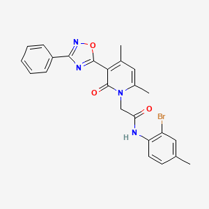 molecular formula C24H21BrN4O3 B3207262 N-(2-bromo-4-methylphenyl)-2-(4,6-dimethyl-2-oxo-3-(3-phenyl-1,2,4-oxadiazol-5-yl)pyridin-1(2H)-yl)acetamide CAS No. 1040682-08-3