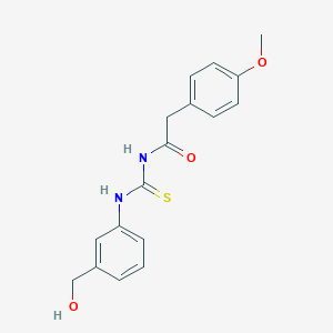 molecular formula C17H18N2O3S B320734 N-[3-(hydroxymethyl)phenyl]-N'-[(4-methoxyphenyl)acetyl]thiourea 