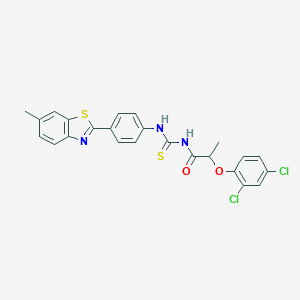 2-(2,4-dichlorophenoxy)-N-{[4-(6-methyl-1,3-benzothiazol-2-yl)phenyl]carbamothioyl}propanamide