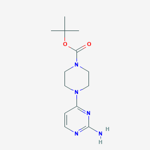 molecular formula C13H21N5O2 B3207369 Tert-butyl 4-(2-aminopyrimidin-4-yl)piperazine-1-carboxylate CAS No. 1041054-20-9