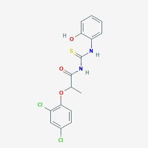 2-(2,4-dichlorophenoxy)-N-[(2-hydroxyphenyl)carbamothioyl]propanamide